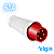 Plug Industrial Macho 63a 4p+t 415v 6h Ip67 Elgin - Vermelho - Imagem 1