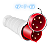 Plug Industrial Macho 63a 4p+t 415v 6h Ip67 Elgin - Vermelho - Imagem 3