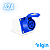 Tomada Industrial Sobrepor 32a 2p+t 6h 220v Ip44 Elgin - Azul - Imagem 1