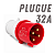 Plugue Industrial 3P+T 32A 380-440V 6H IP44 Vermelho - JNG - Imagem 1