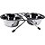 Comedouro Inox Duplo C/ Suporte Baixo N°3 750ml - Imagem 1