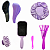 Kit 4 Escova de Cabelo: Raquete Fashion + Escova Polvo + Escova Mágica + Massageador Silicone + Espátula e Touca de Cetim - Imagem 5