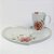 Xícara Café com Pires Coração em Porcelana Decorada - Imagem 2