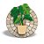 Mini Quadro 3D - Vaso de planta Costela de Adão - Imagem 1
