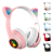 Fone De Ouvido Gatinho Bluetooth Infantil Led Menina - Imagem 2