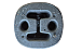 Coxim Escapamento Gol Passat Parati Saveiro Tiguam VW 8D0253147E - Imagem 3