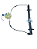 Maquina Vidro Eletrica com Motor Lado Esquerdo Escort 93/96 2Portas Ford 542837501D - Imagem 1