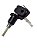 Cilindro Porta Malas Preto Com Chave Chevette 85/93 GM 94656016 Marca Universal Novo de Época com logo GM - Imagem 1