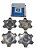 Jogo Calotas Roda Aluminio 6 Furos S10 Blazer Executive 96 até 97 Original GM 93249261 Novo de Época - Imagem 2