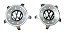 Par de Calota Central Miolo para Roda Esportiva do VW Golf 2008 C/ Botton 30120/2 C/Detalhe - Imagem 1