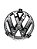 Emblema Cromado da Grade Dianteira Original VW 1J5853601 VW Bora Jetta Polo Novo de Época - Imagem 2