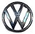 Emblema Cromado Original da Grade Dianteira Original VW Santana 1984 a 1991 VW 325853601 Novo de Época - Imagem 1