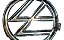 Emblema Cromado Original da Grade Dianteira Original VW Santana 1984 a 1991 VW 325853601 Novo de Época - Imagem 3