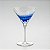 JOGO 04 TAÇAS CRAQUELADAS DE VIDRO PARA MARTINI AZUL 210ML - Imagem 1