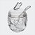 Açucareiro de Vidro com Colher New Butterfly e Fio de Ouro (250ml) - Imagem 1
