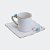 Conjunto de 6 Xícaras de Café em Porcelana com Pires Flower Square Plate 80 ml - Imagem 2