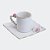 Conjunto de 6 Xícaras de Café em Porcelana com Pires Flower Square Plate 80 ml - Imagem 4
