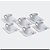 Conjunto de 6 Xícaras de Café em Porcelana com Pires Flower Square Plate 80 ml - Imagem 1