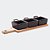 Conjunto Bandeja de Bambu com 3 Petisqueiras Quadradas Pretas 28,5x10 cm - Imagem 5