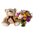 Arranjo de Flores do Campo com Ursinho de Pelúcia - Imagem 1