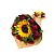 Buquê de Rosas com Girassol - Imagem 1