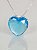Colar com Pingente Coração de Zircônia Azul - Imagem 1