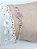 Pulseira Trevo Resina e Zircônia Rosa - Imagem 3