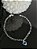Pulseira elos de coração com pingente azul 19 cm - Imagem 3