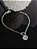 Pulseira com pingente argolinha coração cristal de 18cm - Imagem 3