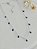 Gargantilha chocker gotas de zircônia 5A azul prata 925 e ródio - Imagem 5