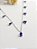 Gargantilha chocker gotas de zircônia 5A azul prata 925 e ródio - Imagem 6