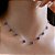 Gargantilha chocker gotas de zircônia 5A azul prata 925 e ródio - Imagem 3