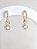 Brinco Argolinha 13 mm Cravejada com Ponto de luz Prata 925 com banho de Ouro Amarelo 18K - Imagem 4