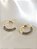 Brinco Argola Cravejado (Preto) de 15mm prata 925 com banho de Ouro Amarelo 18K - Imagem 3