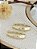 Brinco argola U cravejada 15mm prata 925 banhado a ouro amarelo 18k - Imagem 3