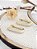 Brinco argola U cravejada 18mm prata 925 banhado a ouro amarelo 18k - Imagem 3