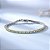 Pulseira riviera peridoto 2mm fecho gaveta prata 925 com ródio/ 17cm - Imagem 1