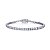 Pulseira Riviera cristal 3mm fecho gaveta prata 925 com banho de ródio/ 17cm - Imagem 3