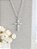 Colar pingente crucifixo zircônia prata 925 com banho de ródio - Imagem 1