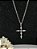 Colar pingente crucifixo zircônia prata 925 com banho de ródio - Imagem 2