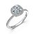 Anel Solitário Eternity Moissanite 6,5mm prata 925 com banho de ródio - Imagem 4