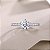 Anel Solitário cravejado Moissanite 6,5mm/1,0ct prata 925 com banho de ródio - Imagem 2
