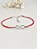 Pulseira de corda vermelha infinito cravejado prata 925 com ródio - Imagem 1