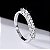 Anel meia aliança 7 pedras Moissanite 3mm prata 925 com ródio - Imagem 2