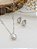 Conjunto colar e brincos gota cravejada cristal prata 925 com banho de ródio - Imagem 3