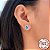 Brinco Gota Cravejada turmalina Prata 925 Com Ródio - Imagem 4