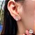 Brinco gota zircônia 8mm x 6mm prata 925 com banho de ródio - Imagem 4