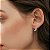 Brinco Argolinha Moissanite 4mm/ 0.30ct prata 925 com banho de ródio - Imagem 2