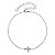 Pulseira crucifixo cravejado Moissanite 3mm/ 0.10ct prata 925 com ródio - Imagem 4