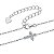 Pulseira crucifixo cravejado Moissanite 3mm/ 0.10ct prata 925 com ródio - Imagem 5